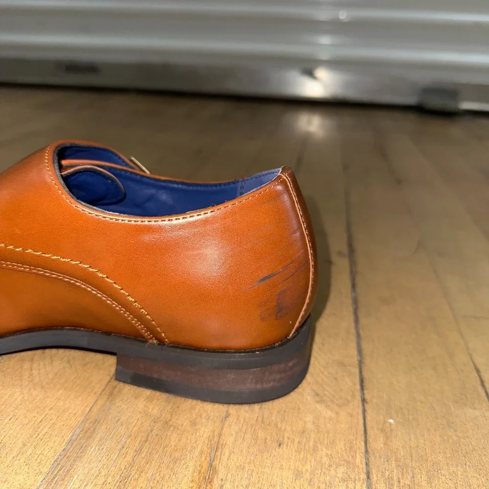 Bruno Marc Hutchingsonwide 2 Formal Shoes Mens 6.5 Brown Leather Monk Strap‎